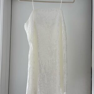 12th Tribe White Spaghetti Strap Slip Dress